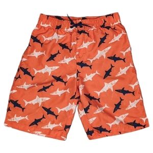 💠Joe Fresh Shark Print Swim Trunks Beach Summer Vacation Bathing Suit Shorts